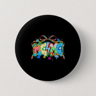 Mama autism awareness autistic support coquette 6 cm round badge