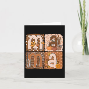 Mama Autumn Fall Mother Thankful Thanksgiving Card