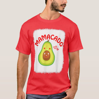 Mama Avocado Mum Bleached Funny Avocado Mamacado  T-Shirt