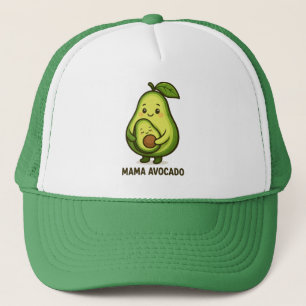 Mama Avocado with Baby – Cute Cartoon Design Trucker Hat