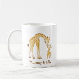 Mama & Baby Giraffe – Personalised Family Coffee Mug