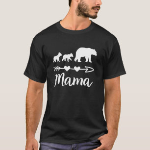 Mama Bear 2 Babies Kids Mum of Two Cute Mothers Da T-Shirt
