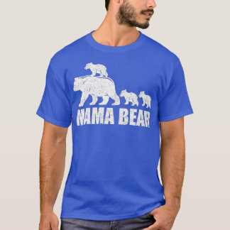 Mama Bear 3 Cubs  Mama Bear  Mum 3 Kid -gigapixel- T-Shirt