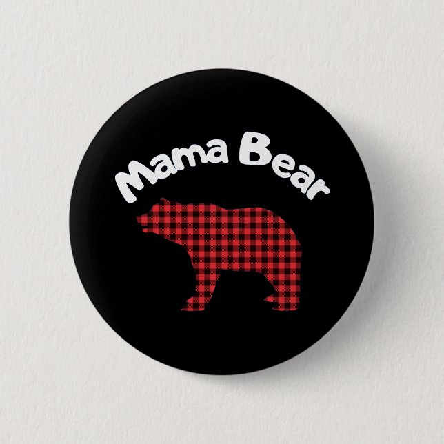 Mama Bear 6 Cm Round Badge (Front)