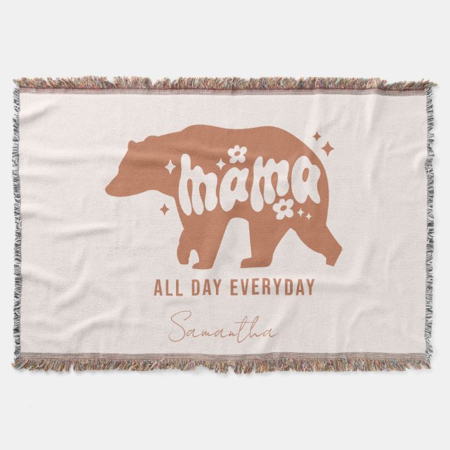 Mama Bear - All Day Everyday Throw Blanket (Front)