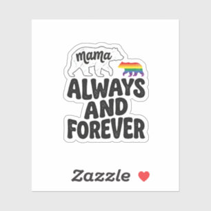 Mama Bear Always And Forever Vintage Rainbow Shirt