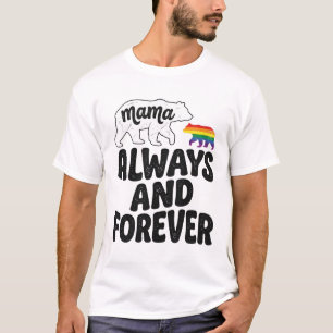 Mama Bear Always And Forever Vintage Rainbow Shirt