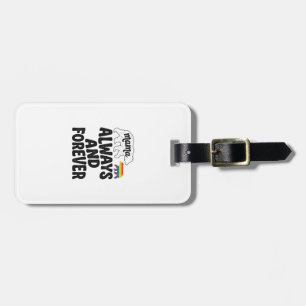 Mama Bear Always And Forever Vintage Rainbow Shirt Luggage Tag
