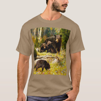 Mama Bear And Babies Black Bear Family Classic TSh T-Shirt