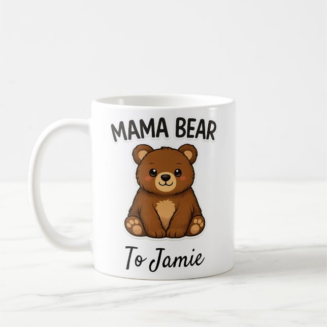 Mama Bear and Baby Bear Coffee Mug (Left)
