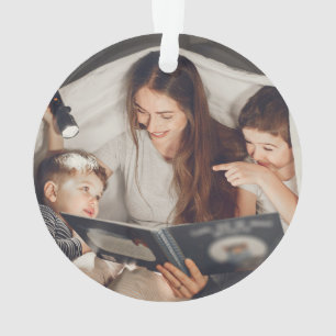 Mama Bear And Her Cubs Personalised Family Photo Ornament