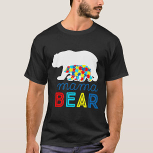 Mama Bear Autism Awareness Autism Mum 20 T-Shirt