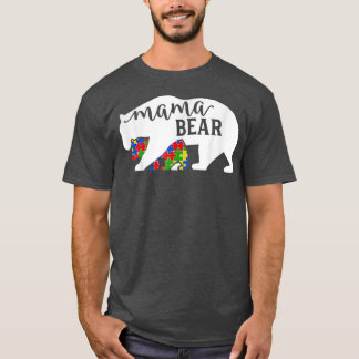 Mama Bear Autism Awareness Month  T-Shirt