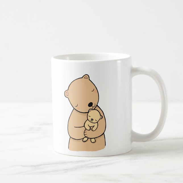Mama Bear & Baby Bear Cute Woodland Animal Mug (Right)