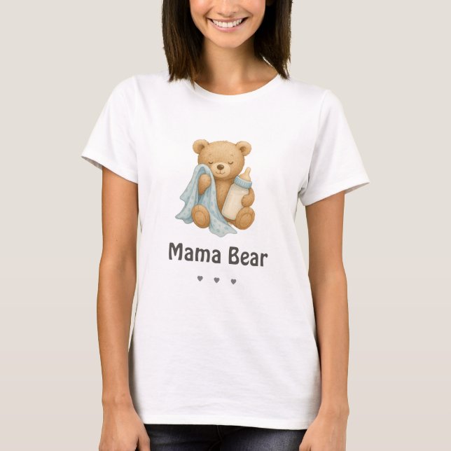 Mama Bear Baby Shower T-Shirt (Front)