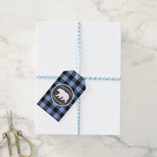 Mama Bear Baby Shower Woodland Lodge Boy Blue Gift Tags