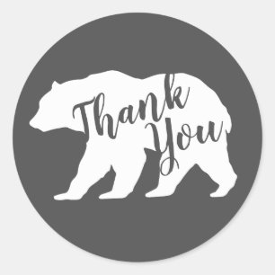 Mama Bear Baby Shower Woodland Lodge Classic Round Sticker