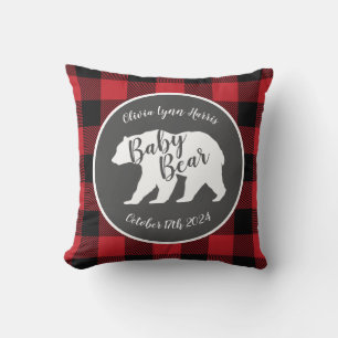 Mama Bear Baby Shower Woodland Lodge Cushion
