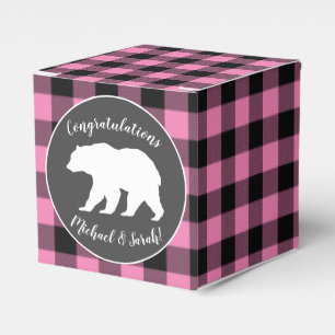 Mama Bear Baby Shower Woodland Lodge Girl Pink Favour Box