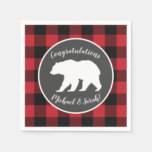 Mama Bear Baby Shower Woodland Lodge Napkin