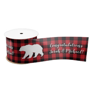 Mama Bear Baby Shower Woodland Lodge Satin Ribbon