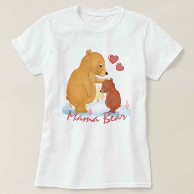Mama bear - Bear Mum and Baby T-Shirt (Design Front)