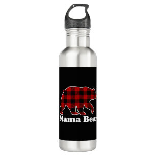 Mama Bear Buffalo Plaid Christmas 710 Ml Water Bottle