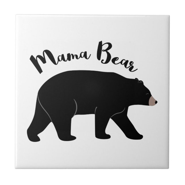 Mama Bear Ceramic Tile (Front)