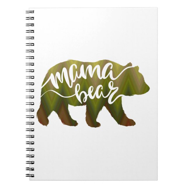 Mama  bear  - Choose background colour Notebook (Front)