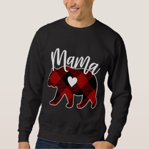 Mama Bear Christmas Buffalo Plaid Decoration Sweatshirt