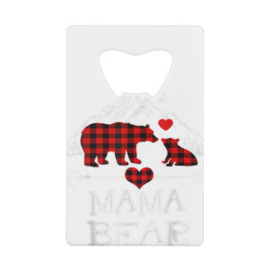 Mama Bear Christmas Pajama Red Plaid Buffalo Famil