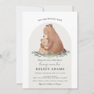 Mama Bear Cute Baby Shower Invitation
