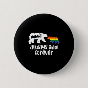Mama bear cute gay pride ally lgbtq month mom wome 6 cm round badge