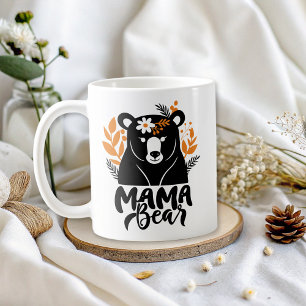 Mama Bear Elegant Flowers Mum  Coffee Mug