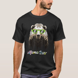Mama Bear Face Sunglasses Mother Mum Mummy Mother T-Shirt