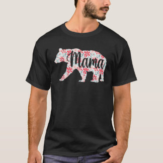 Mama Bear Floral Flower ing Family Cute Mother s D T-Shirt