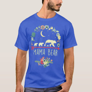 Mama Bear, Floral Mother T-Shirt