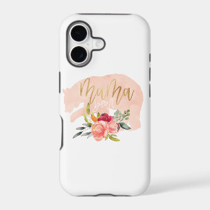 Mama bear floral watercolor