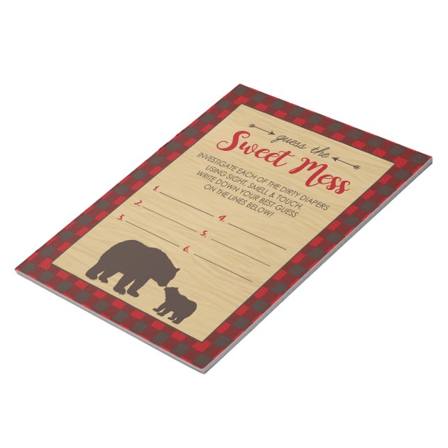 Mama Bear Guess The Sweet Mess Game Answer Notepad (Angled)