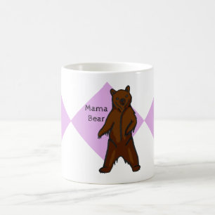 Mama Bear Hand-drawn Grizzly Bear Tea or Coffee Mug