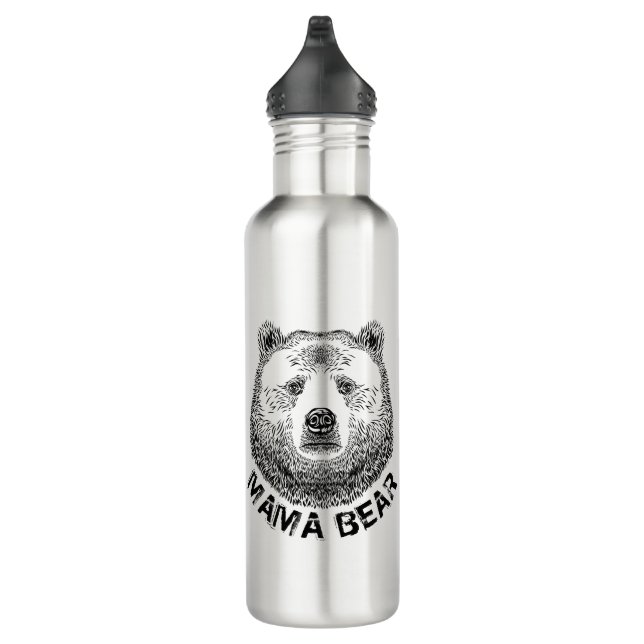 Mama Bear, Hand Drawn Illustration 710 Ml Water Bottle (Right)