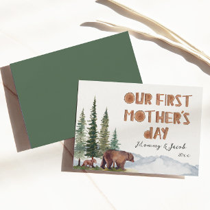 Mama Bear & Her Cub Mother's Day Card