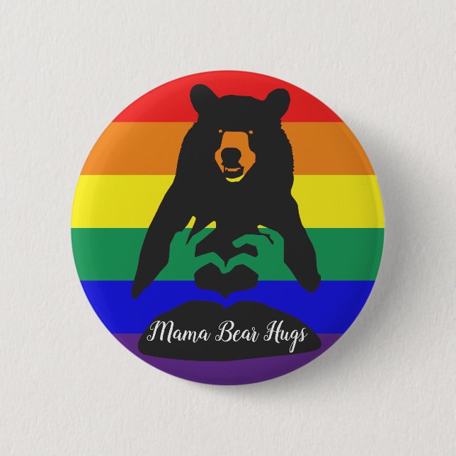 Mama Bear Hugs 6 Cm Round Badge (Front)