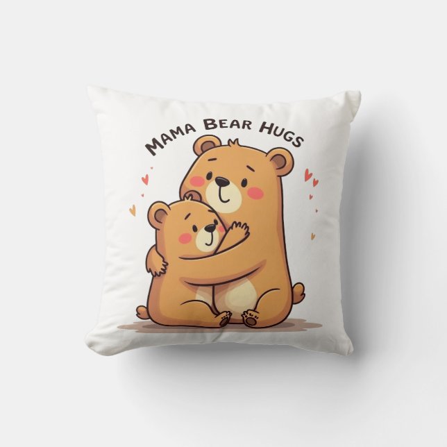 Mama Bear Hugs Cushion (Front)