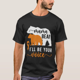 Mama Bear Leukaemia Mum Of A Leukaemia Warrior Mum T-Shirt