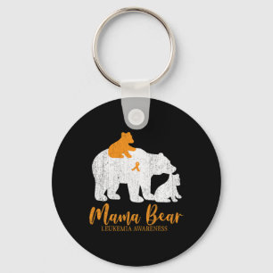 Mama Bear LEUKEMIA Awareness For Women Men Key Ring
