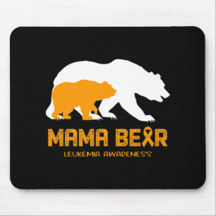 Mama Bear LEUKEMIA Awareness For Women Men Mouse Pad