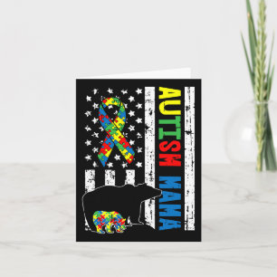 Mama Bear Matching Family Autism Awareness Gifts F Card