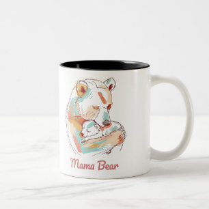 Mama Bear Mothers Day Two-Tone Coffee Mug