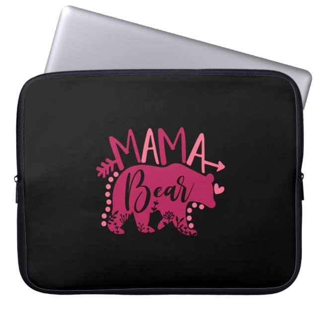 Mama Bear Mum Laptop Sleeve (Front)